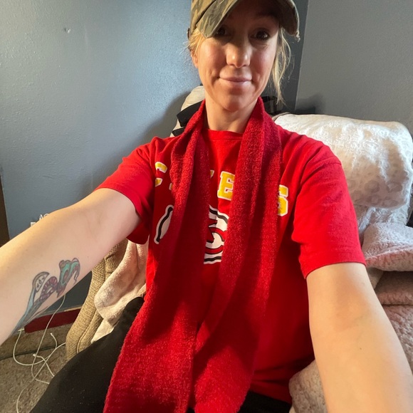 5 pc flannel sweater scarf bundle LANDS END old navy red black purple white tan - Picture 10 of 15